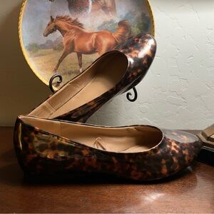 Lane Bryant Tortoise Ballet Flats 10 W Brown Black NWT (retail $59.95) Office